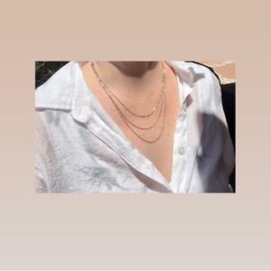 Elegant Silver Layered Necklace